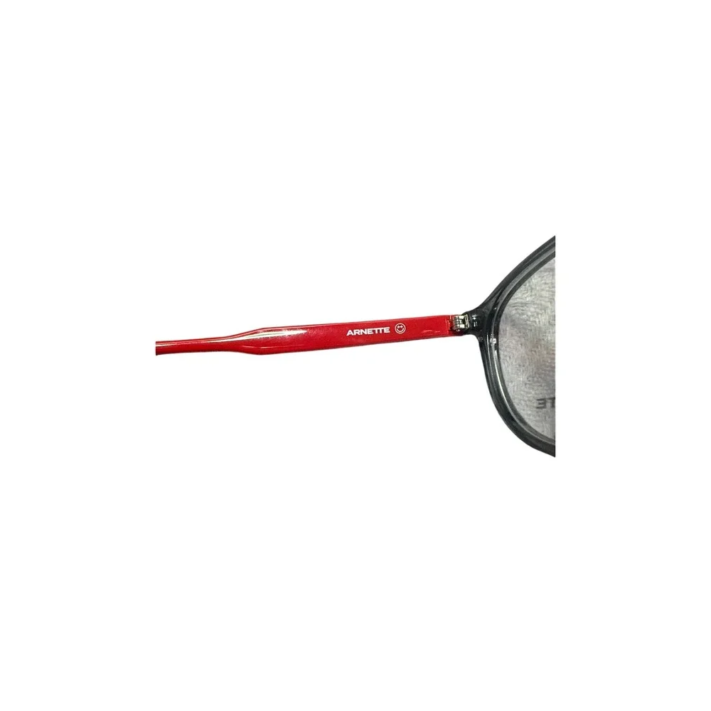 Arnette Ogopogo 0AN7218 Transparent Grey‎ Red Round Eyeglasses Frames NWT